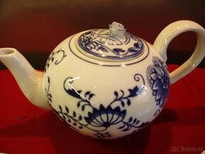 Cibuláková konvička z Dubí + starožitný cibulákový talířek M - 2