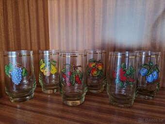 Panákové retro skleničky zn. POLTÁR - 2