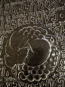 Tác/podnos V. Zajíc, lisované sklo na sýry, Ø 32 cm - 2