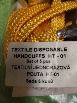 Textilní jednorázová pouta 5 ks - 2
