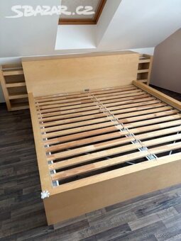 IKEA MALM postel + čelo+ 2 noční stolky - 2