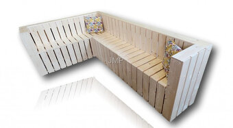 Zahradní lavice v designu palet Jumbo - 2