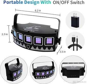 Stroboskopické světlo pro párty - LED disko 2ks - 2