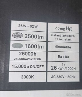 Bodové LED stropní svítidlo 26W - nové - 2