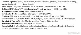Prodej vybavení firmy ,výroba OK a tryskání,lak. Paskov - 2
