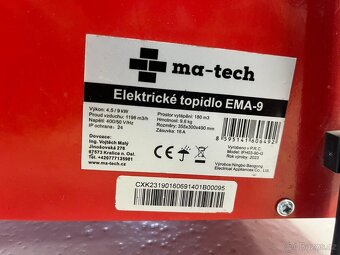 Elektrické topidlo 9 kW - 2