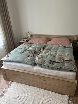 Postel 180x200 dub dvoupostel manželská - 2