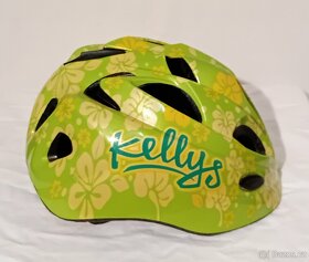 Dětská přilba KELLYS BUGGIE Green Flower (52-56cm) - 2