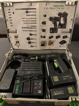 Festool C12 CE-NC-C45 Plus – profi aku vrtačka + 3× aku + Sy - 2
