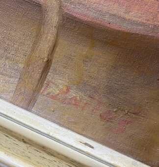 Maľovaný signovaný obraz kvetov - 2