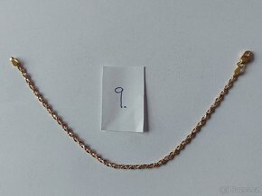 Zlatý řetízek na ruku z 18k zlata. - 2