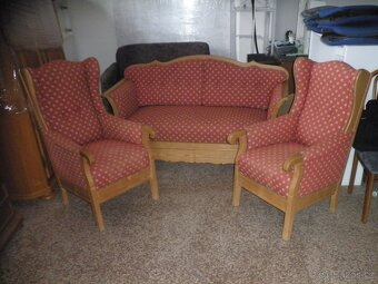 Rustikální sedačka + 2 křesla - 2