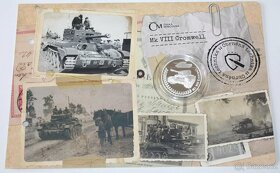 Stříbrná mince Obrněná technika- Mk VIII Cromwell proof - 2