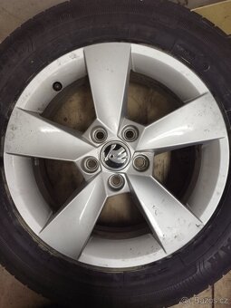 SADA KOMPLETŮ AL. 5,5 J x 15 ET 40 - 5 x 100 na Š.FABIA IV - 2