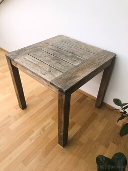 Stůl – vintage/retro styl, masivní dřevo - 2