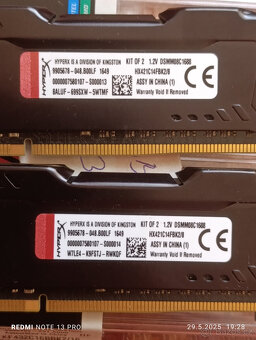 KINGSTON HYPERX 2x4GB DDR4 2133 - 2