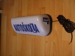 Transparent Autoškola , magnetický , svítící , 12 V - 2