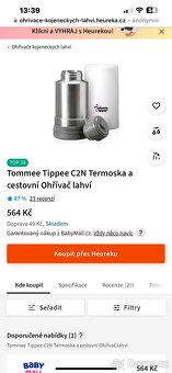 Tommee Tippee C2N Termoska a cestovní Ohřívač lahví - 2