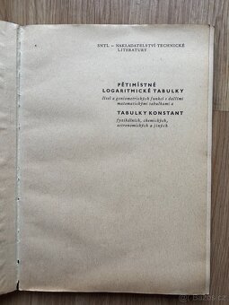 5-místné logar. tabulky+tabulky konstant, 1967 - 2