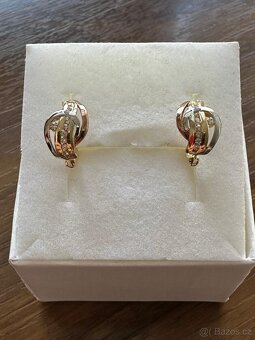 Zlaté náušnice, zdobené - 2