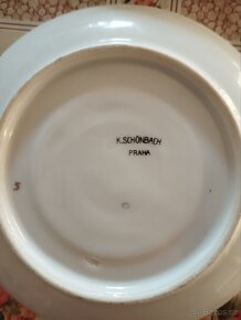 Porcelánový talíře zdobené pravím zlatem - 2