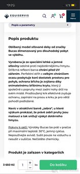 Síťovaná deka Bucas zebra 135cm - 2