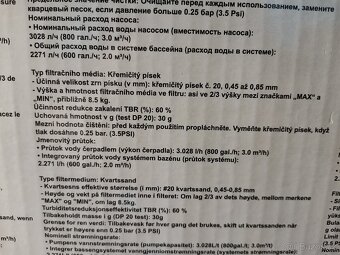 Pisková filtrace BESTWAY 3,028l/h rezervace do 13.6 - 2
