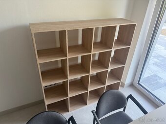 Organizér, knihovna, 4x4, 139x142cm, dub - 2