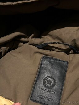 AIR FORCE KHAKI PÁNSKÁ ZIMNÍ STYLOVÁ PÁRKA-BUNDA M - 2