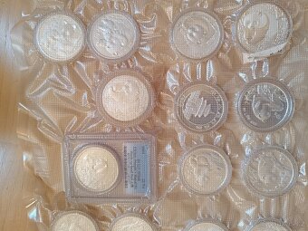 Čínská panda 10 Yuan od r. 1989. Stříbrné mince. 1 oz. - 2