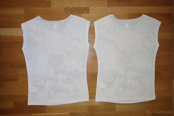 2x letní tričko pro dvojčata vel.128 - 2