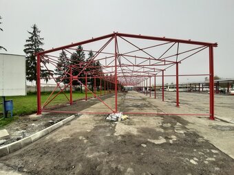 Ocelová konstrukce haly - priehradová 5x12x42 m - 2