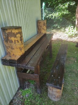 Zahradní dřevěné lavice 2ks - 2