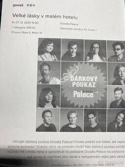 KOMEDIE/HÁTA - VELKĚ LÁSKY V MALÉM HOTELU  - [12.11. 2025 - 2