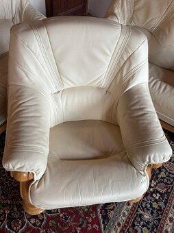 Rustikální kožená dubová souprava 3+2+1, 6287 - 2