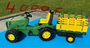 John Deere dětský traktor+ 2 vleky - 2