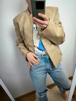 Měkká jehněčí kůže bunda M - 2