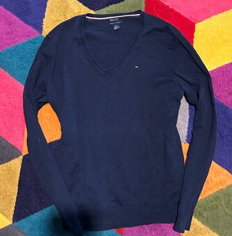 TOMMY HILFIGER  DÁMSKÝ SLIM SVETR NAVY XL 46 - 2
