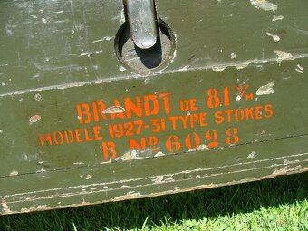 Vojenská bedna BRANDT 81 1927 31 Minomet - 2