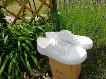 Ahinsa bílé tenisky Vida Kůže 40 - 2