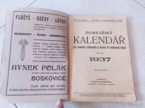 Domkařský kalendář 1937 - 2