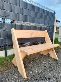 Zahradní lavičky a židle z masivu - 2