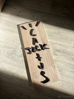 Dřevěné logo Cactus Jack – 3D nástěnná dekorace - 2