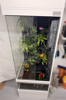Paludárium s připojením na mlhovač, s vodopádem, 3D stěnou.. - 2