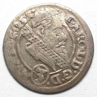Stříbrná mince r. 1616 Karel II. - 2