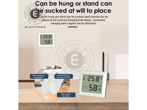 Mini LCD digitální teploměr + vlhkoměr, vnitřní,elektronický - 2