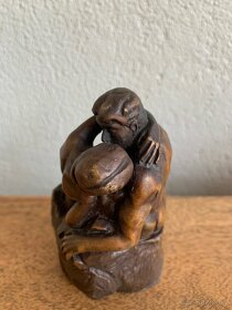 Bronzová socha realizované sochy „Le Baiser“, 15cm - 2