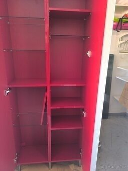 Ikea skříň knihovna ,botník poličky se zrcadlem - 2