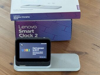 LENOVO Smart Clock 2 ovl. hlasem + wireless Qi nab. podložka - 2