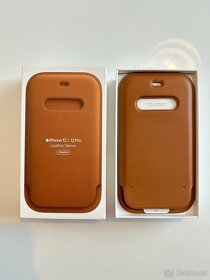 Apple kožený návlek s MagSafe sedlově hnědá (iPhone 12 Pro) - 2